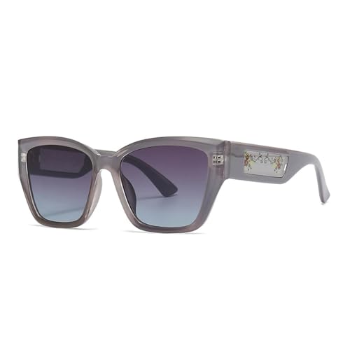 Lunettes de soleil œil de chat gris fumé pour photo de rue tendance et look rétro moderne