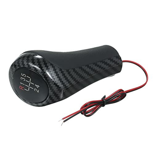 Pomello del cambio a LED, in fibra di carbonio