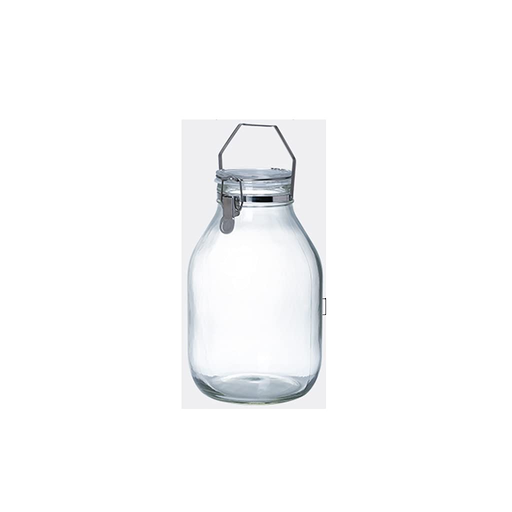 YYDS Vorratsdose für die Küche, transparent, mit tragbarer Einweichglasflasche zum Einweichen und Gären, Fassungsvermögen: 1 l, 2 l, 3 l, 4 l