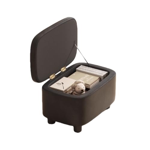 足置き台 収納ベンチ スツール ボックス型 オットマン チェア フロアソファー PUレザー 防水 コンパクト トランクベンチ 足置き フットスツール 腰掛け 蓋付き ローソファ リビング 寝室 玄関 収納家具 リビング/玄関/寝室に適用 (A - ニュース