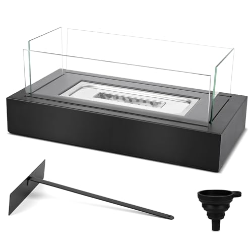 Tischkamin Zubehör Set, Rechteckiger Tischfeuer, Innenfeuerstelle Set, Tisch Kamin Werkzeugset für Indoor & Outdoor