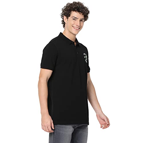 Image of Spykar Men's Cotton Solid Slim Fit T-Shirt
