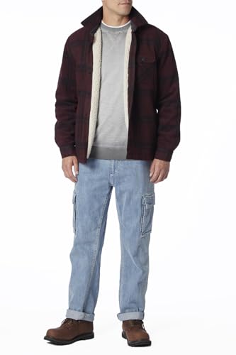 Image of UNIONBAY mens Woodsman Microfleece Lined Flannel Shirt Jacket