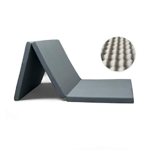 【厚さ5.5cm三つ折り高反発フ?ロファイルシングルマットレス220N GY色】 シングル マットレス 三つ折り 3つ折り 折りたたみ 折り畳み 国産 日本製 セール コンパクト 硬め 腰痛 体圧分散 高反発 軽量 軽い福袋 プロファイル 凸凹 (グレー)