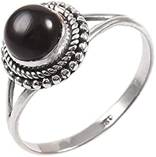 Black Onyx Ring, Onyx Sterling Silver Ring, Onyx Jewelry, Round Stone Ring, Dainty Ring, Handmade Ring, December Birthstone, Casual Wear Ring, Women Ring, Christmas Gift