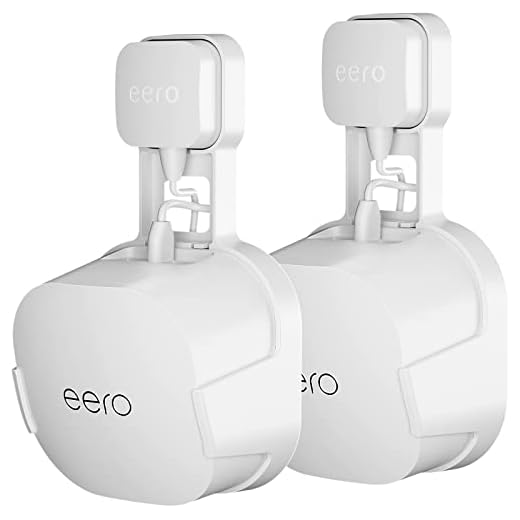 COOLWUFAN Outlet Wall Mount Holder for eero 6 or eero 6+ mesh Wi-Fi System [NOT Fit for eero mesh], No Messy Wires, Easy to Install Mount Holder for eero 6 & eero 6+ mesh Wi-Fi System (2 Pack)