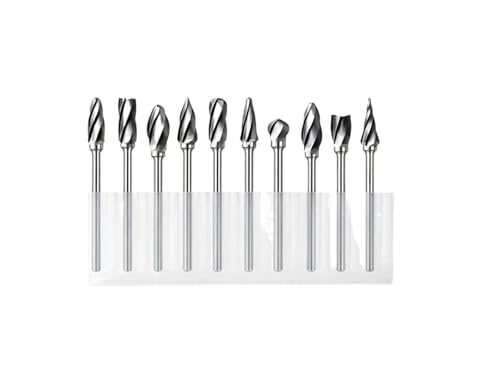 Set de fresas de carburo de tungsteno, 3mm, corte doble miniatura 1