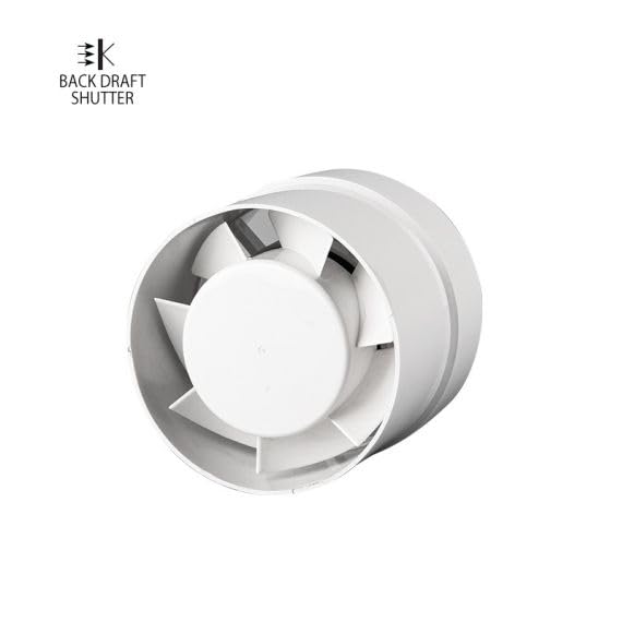 Aspiratore Elicoidale da Condotto Diametro 120mm – 15W – Portata 220 m³/h con Valvola Antiritorno