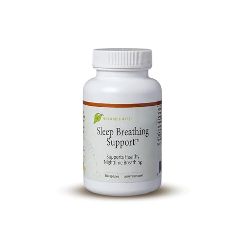 Nature's Rite Sleep Breathing Support - Natural Assistance for Better Sleep, Improve Breathing Pattern, 30 Capsules, All-Natural Herbal Ingredients, Made in USA
