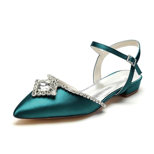 Chaussures de mariage plates en satin confortables pour mariée et soirée de gala