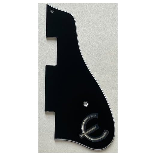 Pickguard se adapta a la guitarra estilo Epiphone Casino y logotipo E de 1964 (3 capas negra)