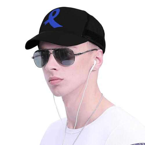 Colorectal Cancer Awareness Mesh Baseball Cap - Classic Adjustable Peaked Cap, Trucker Hat for Men and Women4