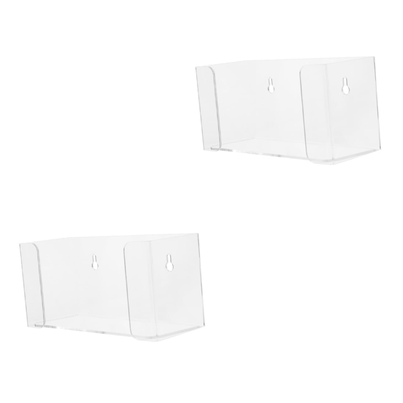 Zerodeko 2 Pièces Distributeur Mural de Masques et Transparent pour Laboratoire Support de Rangement Élégant et Pratique pour