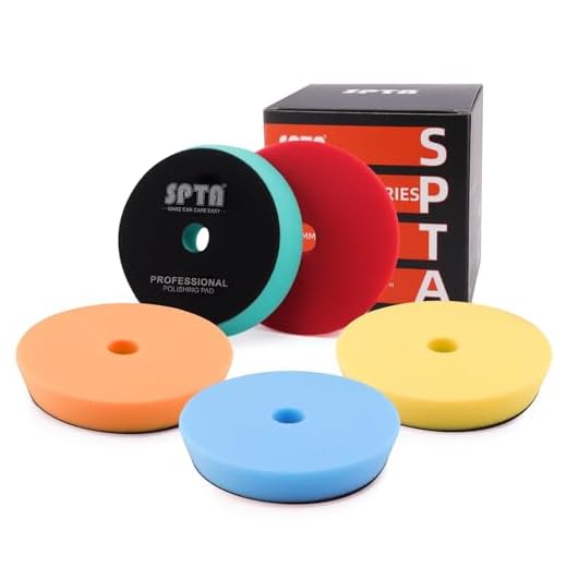 SPTA Poleringsdyna, 5 st 150 mm poleringssvampar vaxsvampar bil poleringsdyna skumset för 125 mm DA/RO dubbelverkande poleringsmaskinslipning, polering, vaxning
