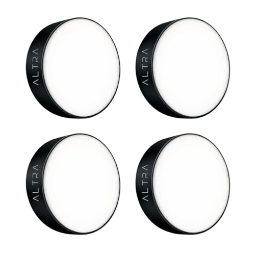 Image of 22W Rimless LED Surface Panel Light | Wide Voltage Operation | Cool White | Polycarbonate Body | Black Finish | for Living Room, Office, Showroom Roof - Pack of 4