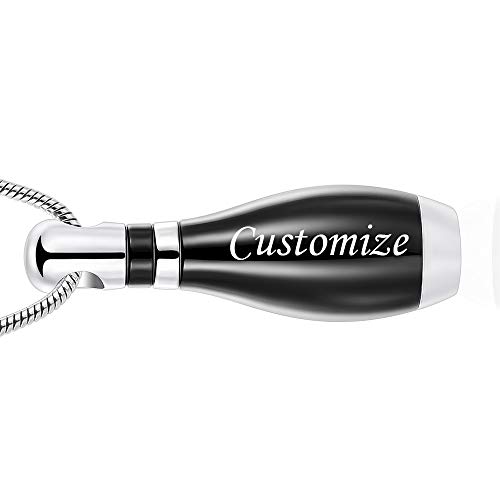 Stainless Steel Bowling Shape Memorial Urn Necklace Commemorating Memories Ashes Necklace Urn Jewelry for Ashes