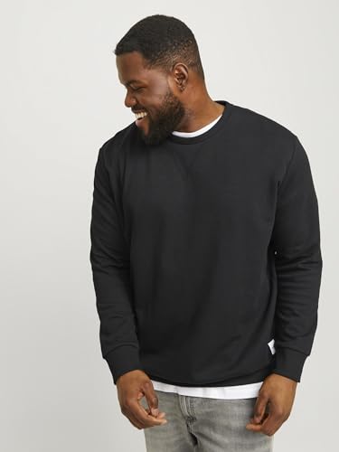 Jack & Jones Jjebasic Sweat Crew Neck Noos Sudadera, Negro, XXL Hombre