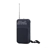 【Portátil y conveniente】 radio portátil de bolsillo diseñada para su uso en movimiento, gracias a su tamaño compacto y ligero. Se ajusta perfectamente en tu bolsillo o bolso, lo que la hace fácil de transportar y disfrutar tus estaciones de radio AM/FM favoritas cuando quieras y donde quieras.