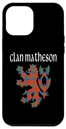 Image of iPhone 13 Pro Max Clan Matheson Tartan Scottish Family Name Scotland Pride Case