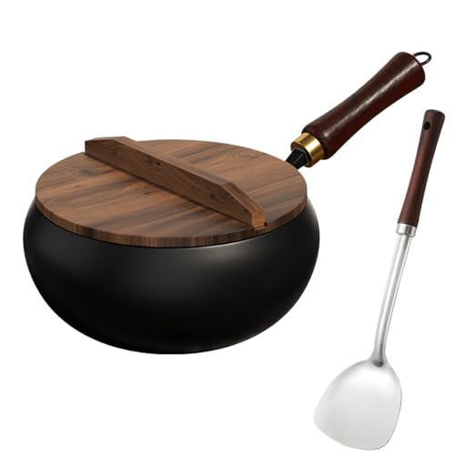 Wok de Acero al Carbono estilo Japonés 8-11 pulg con Tapa miniatura 1
