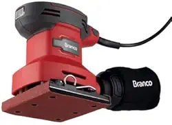 Lixadeira Orbital Quadrada Branco 240W 100x100mm Potente para Acabamentos Precisos