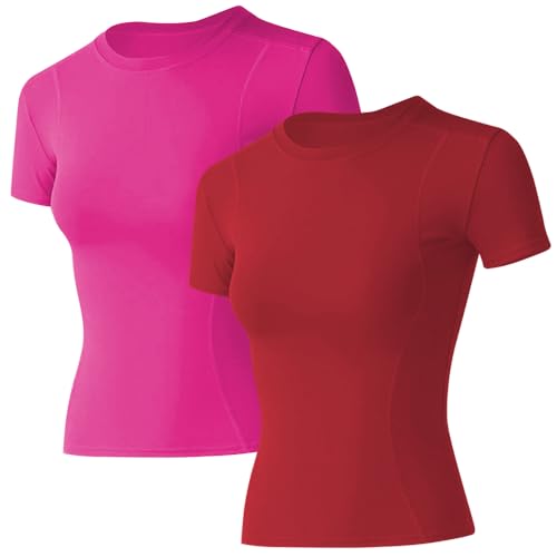 Loovoo Woman Baby Tee Trendy Moisture Slimming T-Shirts Polyester Base Summer Lightweight Cheap Swim Shirts