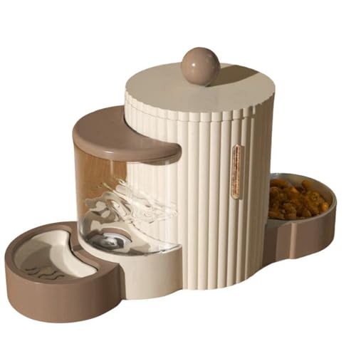Tyoksiペット水飲み器 猫自動給水器 犬自動給餌器 給水器電源不要大容量 お留守番対応 熱中症を ペット用品 (ブラウン)