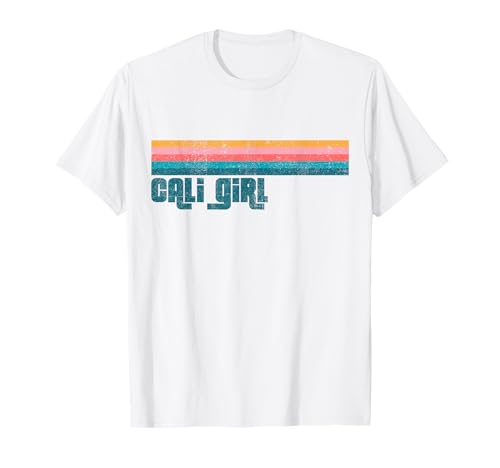 Vintage Cali Girl Beach California Summer Retro Regalo da donna Maglietta