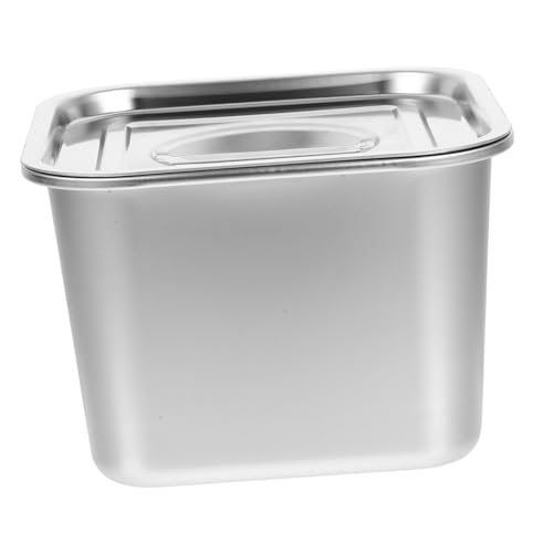 Zerodeko Olla De Condimentos De Acero Inoxidable Con Tapa Contenedor Multifuncional Para Especias y Azúcar Para Cocina y Almacenamiento De Salsas y Especias
