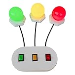 MagiDeal Light Switch Sensory Board Montessori Busy Board Accessories with 3 Color LED Lights, Early Learning Sensory Toy for Fine Motor Skills, Switch Simulation Play for Toddlers age 1-3