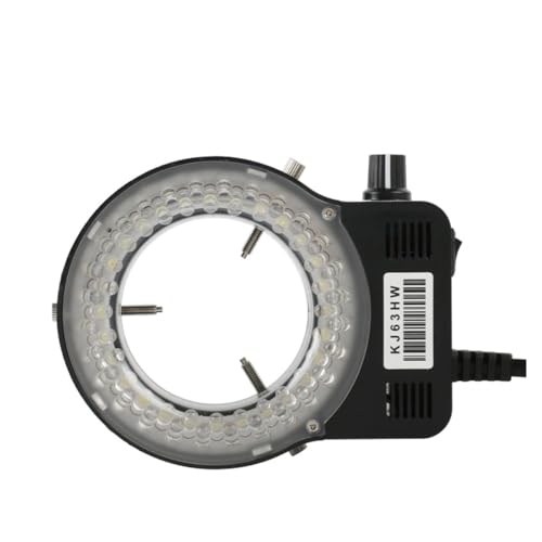 顕微鏡キット 調整可能な 144 LED リングライトランプ業界ステレオ三眼顕微鏡ビデオカメラレンズ 110V 220V 顕微鏡レンズアダプター(144 LED)