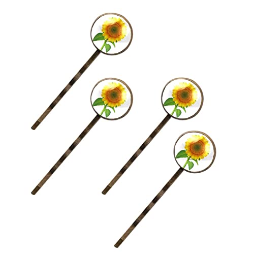 Girasol amarillo con horquilla de pedículo, regalos para niñas y novias