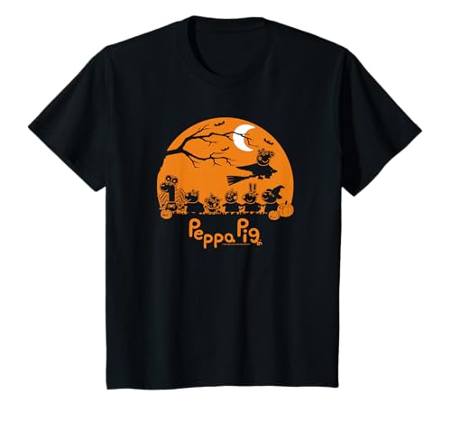 T-shirt Halloween Peppa Pig enfant avec motif croissant de lune pour automne