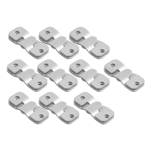 Image of 10Pcs Furniture Flush Mount Bracket Z Clip Steel Wall Buckle Bracket Wall Hanger Photo Picture Hanger Hook for Hardware Wedding, Small
