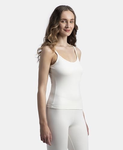 Image of Jockey 2548 Women's Super Combed Cotton Rich Brushed Thermal Camisole with StayWarm Technology Off White M