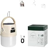 Lanterna solare da campeggio ricaricabile USB LED tenda luce 4 modalità impermeabile per lampada esterna per escursionismo interruzioni di corrente beige 11 cm (A)