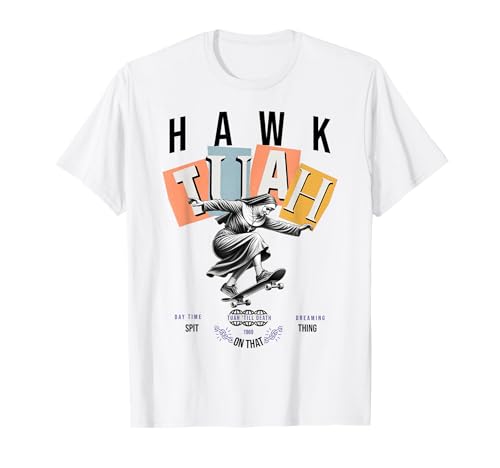 Give'em That Hawk Tuah Spit On Retro Vintage Skateboard Nonne T-Shirt