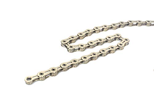 Pyc Hollow-Pin 11 Speed Bicycle Bike Chains Ultralight 116-Links For Road Mountain Cyclocross Gravel Etc. Use (Gold) #TOP1