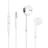 Tomonobu Wired Earphones with 3.5mm Jack – in-Ear Stereo Headphones with Microphone & Noise Isolation, Clear Bass, Comfortable Fit for Smartphones, Tablets, MP3 Players, Laptops (1 Pack)