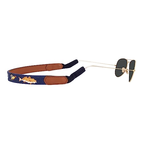 Image of Leather Hand-Stitched Needlepoint Sunglass Strap Retainer