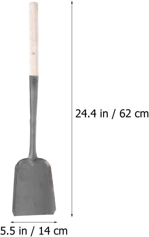 Kitchen Stove Shovel with Handle Fireplace Ash Shovel for Household Cleaning Sturdy Ash Removal Tool Fire Place Tools - 24.4inch Long