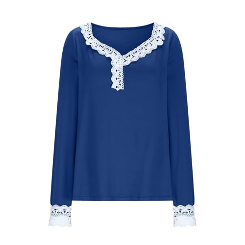 Lace Long Sleeve Tops for Women Y2K Tops Long Sleeve Lace Patchwork Tees Girls Slim Fit Cute T-Shirts Outfits4