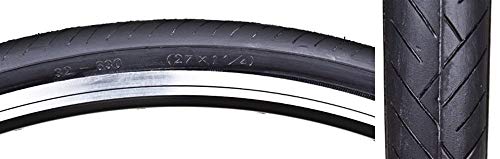 Sunlite Flat Shield Road, 27 x 1-1/4", Black/Black