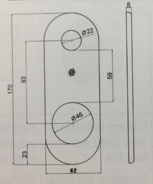Bocchetta Per Porta Blindata - In Ottone Bronzato, 82x62mm, Per Cilindro Europeo, Con Viti - Foto 9