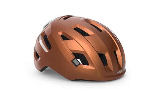 Casque vélo E-Mob MET cuivré brillant taille S protection tête cycliste urbain