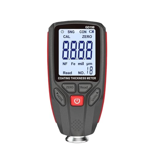 Medidor de espesor de recubrimiento para pintura de autos, medidor digital de 0 a 1300um miniatura 2