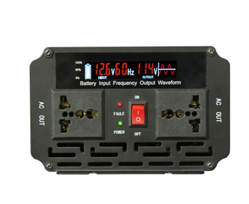 Onduleur 1000W coque rouge avec écran LCD et deux ventilateurs - 4