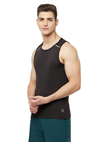 Image of TRUEREVO Men's Light Weight Dryfit Sports Tank Top Vest with Reflective Details for Running, Gym & Training