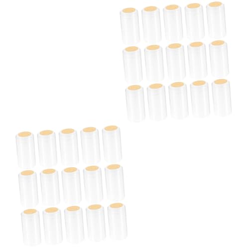 BRIGHTFUFU 2sets Heat Shrink Capsules Wine Bottle Sealer Bottle Shrink Caps Easy to Operate 32mm 100pcs*2