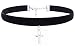 Cozylife Girls 3/8" Black Velvet Gothic Vintage Choker Collar Necklace with Ankh Cross Pendant